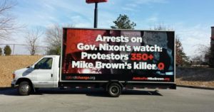 Videos released proving moving billboard was not blocking ambulance or traffic in Ferguson