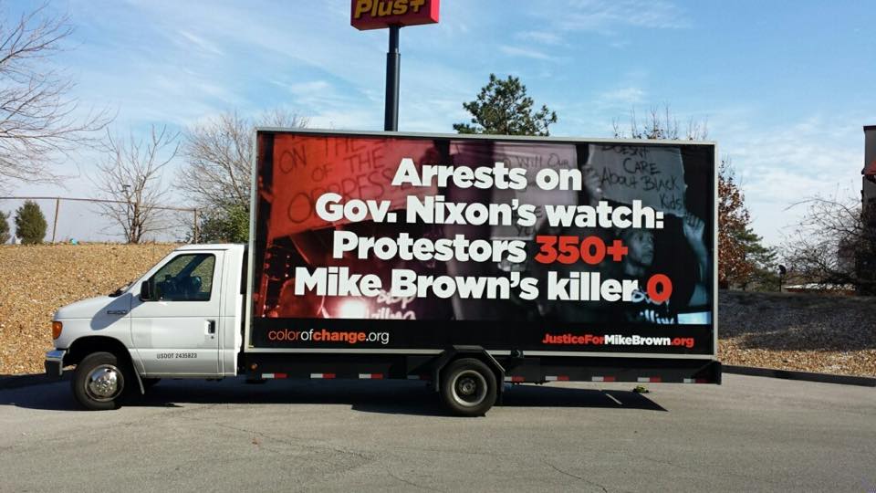 Videos released proving moving billboard was not blocking ambulance or traffic in Ferguson