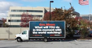 Civil Rights Group condemns police confiscation of billboard truck and driver arrest