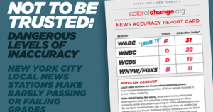 ColorOfChange.org has released a new media report that uncovers a disturbing pattern—every major network affiliate station in New York City consistently over-represents Black people as perpetrators of crime.