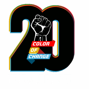 COC 20th Anniversary Logo 1 - Years Of Power - White text